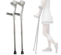 1 Paire 2 unités Crutchs Adults, Avant-Bras Embrats, Cuff de Bras léger, bâton de Marche en Aluminium Pliant, pour Les Adultes et Les Enfants avec des hauteurs 140-190 cm