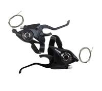 1 Paire 24 Vitesses VéLo Levier De Frein En Alliage D'aluminium Vtt Gauche Droite Levier De Frein Manette De Vitesse Ensemble Noir