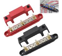 1 paire 48V 150A M6 Power Distribution Terminal Block Battery Bus Bar Set