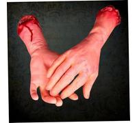 1 Paire à la Main coupée sanglante coupée la Main de la réaliste effrayante des Parties du Corps coupées d'halloween pour la Maison hantée, la Farce, la fête, Les Mains d'halloween de 11 Pouces