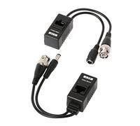 1 paire ABS BNC vers RJ45 alimentation vidéo passive + émetteur-récepteur balun audio - Balun vidéo pour caméra de vidéosurveillance