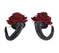 1 Paire Accessoires de klaxon de mouton gothique pince à cheveux en corne de mouton Gothic Ram Horns Hair Clip coiffe lolita accessoires de cheveux lolita pinces à corne Métal