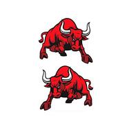 1 Paire Angry Bull Decal Réfléchissant Vinyle Autocollants De Voiture Véhicule Style Amovible Étanche Autocollant Pet Moto Vélo Décor