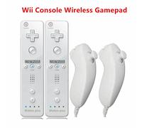 1 paire avec contrôleur Nunchuck ensemble télécommande Motion Plus télécommande Wii manette de jeu pour contrôle de jeux Nintendo Wii 2 in1 straight handl
