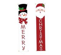 1 paire bannière de porte de Noël, 5, 9 pieds décorations Noël extérieures Porche Porche Banner bienvenue pour les fournitures fête murale la cour à la maison