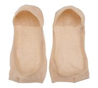 1 Paire Beige Femmes No Show Peep Toe Chaussette Sans Orteils Coton Non Doublures De Chaussures À Bout Chaussettes De Yoga Chaussettes
