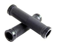 1 Paire Black Mountain Bike caoutchouc verrouillage de vélos Lock On Poignées de guidon noir