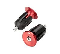 1 Paire Bouchon de Erémité de Poignées en Aluminum Alloy Vélo Guidon End Embouts Replacement pour la Plupart de Vélo, VTT, Vélo de Route, VTT, BMX(Red)
