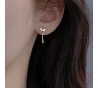1 paire Boucles D'oreilles À La Mode Et unique S925 Argent Design Feuille Avec Pétillant À Multiples Faces Pierres Précieuses Incrusté , Parfait Pour Pour Femme Été , Port Quotidien Et Fête Porter Tai