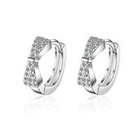 1 paire Boucles d'oreilles de filles pour femmes argent simple paille