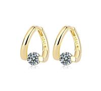 1 paire boucles d'oreilles pour femmes boucles d'oreilles argentées zircone bling mecs d'oreilles étouffe des cerceaux d'été pour femme/petite amie/fille en, argent