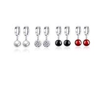 1 paire boucles d'oreilles pour femmes/filles boucles d'oreilles en argent avec zircone fleurs scintillantes en fleur de cerisier