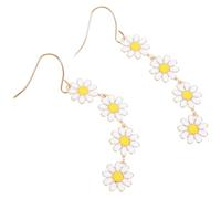 1 Paire Boucles Oreilles Marguerite Fines pour Créoles Légères Boucles Pendantes Colorées Accessoire de Mode pour Événements Spéciaux