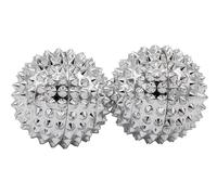 Lot de 2 Boules de Massage aimantées, pour Acupuncture, argenté, diamètre : Environ 32 mm