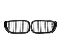1 Paire Calandres Pare-chocs Avant Voiture Pour BMW Série 3 E46 4 Portes 2002-2005 Grille De Capot À Double Lamelles Grilles De Course Noires Brillantes Calandre Voiture Avant