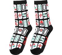1 Paire Chaussette De Tube Imprimé Drôle Créatives De Chaussettes Imprimées Mahjong Chaussettes De Coton Décontractées Chaussettes De Sport Molles pour Hommes Femmes