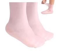 1 paire chaussettes hydratantes en silicone longues chaussettes en gel molles, chaussettes de pied de pied aux femmes anti-glisser pédicure pour les pieds craqués secs, ramollissement des callos