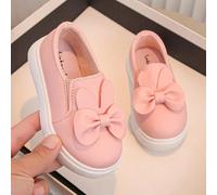 1 paire Chaussures de sport roses aux oreilles de lapin décorées d'un nœud papillon mignon pour filles EUR22,EUR23,EUR24,EUR25,EUR26,EUR27,EUR28,EUR29,EUR30,EUR31Animal,Unicolore,Motif texturé