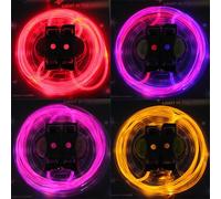 1 Paire Cool 19 Couleurs Pour Choisir Lampe De Poche Led Jusqu'a Lueur Lacets Jouets De Decoration De Fête, Jaune