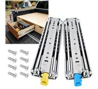 1 Paire Coulisse Tiroir avec Serrure Glissiere pour Tiroir Charge Lourde 1500 1600 1700 2000mm Extension Complète Charge Max 220kg À Roulement À Billes pour Armoires À Outils(Bleu,900mm/36in)