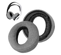 1 Paire Coussinets Casque d'oreille de Remplacement pour PlayStation 5 Pulse PS5 3D avec Tissu Respirant, Isolation Phonique, Coussin Coussinets avec Mousse Anti-Bruit (Lin Gris)