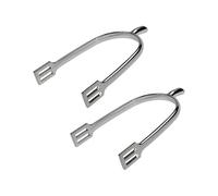 1 paire d ' éperons équestres en forme de U de qualité supérieure, élégant éperon d ' équitation, construction en alliage de zinc, moulage de précision, conception lisse, cheval en alliage de zinc
