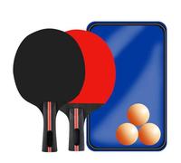 1 Paire d ' équipement de Tennis de Table en Caoutchouc pour débutant, Ensemble de pagaies de ping-Pong, Raquettes de Batte de Tennis de Table