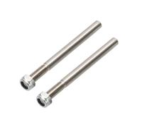 1 Paire D3 D4 D5 D6 Arbre de Roue de Train d'atterrissage M4 M5 M6 M8 en Acier avec écrous d'assemblage Compatible avec Les pièces de Bricolage de modèle d'avion RC(D6xM6xL75)