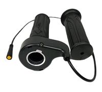 1 paire d'accélérateur à torsion complète pour vélo électrique, accélérateur à torsion complet léger et portable avec connecteur d'extrémité femelle étanche 3 broches pour vélo électrique ou scoote