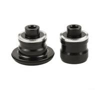 1 paire d'adaptateurs à libération rapide pour moyeu de vélo de montagne, pour axe avant M9 à 15 mm et arrière M10 à 12 mm, alliage d'aluminium noir pour vélo (12S x 135 mm)