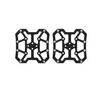 1 paire d'adaptateurs de plate-forme de pédale sans clip pour vélo, en alliage d'aluminium à verrouillage automatique pour système de vélo de montagne SPD (Noire)