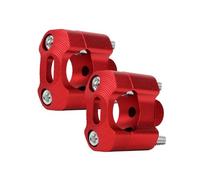 1 Paire D'adaptateurs De Rehausseurs Guidon Pour Moto Tout-terrain Colliers Serrage Pour 7/8" Guidon(Red)