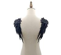 1 paire d'ailes d'ange brodées 3D broderie dentelle ailes brodées appliques bricolage vêtements accessoires d'épaules dentelle appliques angéliques appliques idéales pour mariage robe de bal de mariée