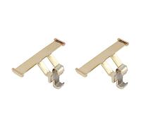 1 paire d'ailes de spoiler pour chaussures, sabots chaussures ailes de queue décor pantoufles ABS pendentif de queue cadeau d'été charme de trou pour les enfants et les amateurs (Plaqué or)