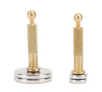 1 paire d'aimants de réparation de guitare, aimant de Base rond doré avec poignée pour les fissures supérieures, micros magnétisés