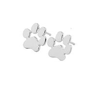 1 paire dame boucles d'oreilles argent chien patte oreille goujons bijoux accessoires amour cadeau très pratique et populaire