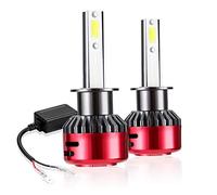 1 paire d'ampoules de phare LED 100 W 10 000 lm 6000 K blanc froid pour voiture Phare antibrouillard Kit de conversion DC 9-30 V