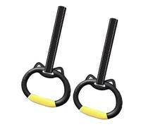1 paire d'anneaux de gymnastique à forte capacité de charge - Prise en main confortable - Convient pour une utilisation familiale - Antidérapants