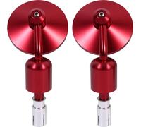 1 paire de 7/8 "barre de guidon ronde - miroir d'extrémité moto Sidemirror rouge
