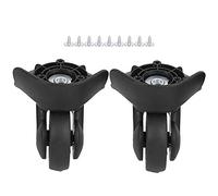 1 Paire de Bagage Noir Roue sourdine A65 Uitcase Bagages Roues Kit de Remplacement de réparation pour Valise de Chariot(L)