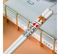 1 paire de baguettes chinoises en porcelaine de haute qualité, 12 motifs du zodiaque, faites à la main, antidérapantes, pour sushi, nouilles, riz, boîte cadeau, 25 cm Q