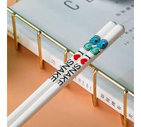 1 paire de baguettes chinoises en porcelaine de haute qualité, 12 motifs du zodiaque, faites à la main, antidérapantes, pour sushi, nouilles, riz, boîte cadeau, 25 cm