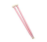 1 paire de baguettes en bois d'érable avec têtes en feutre doux à double extrémité pour batterie multi-percussions pratique instrument de musique accessoires de percussion