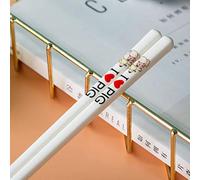 1 paire de baguettes en porcelaine 12 motifs du zodiaque, baguettes chinoises en porcelaine osseuse, de qualité supérieure, réutilisables, nettoyage au lave-vaisselle, résistance aux hautes
