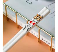 1 paire de baguettes en porcelaine 12 motifs du zodiaque, baguettes chinoises en porcelaine osseuse, de qualité supérieure, réutilisables, nettoyage au lave-vaisselle, résistance aux hautes