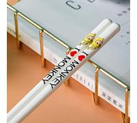 1 paire de baguettes en porcelaine 12 motifs du zodiaque, baguettes chinoises en porcelaine osseuse, de qualité supérieure, réutilisables, nettoyage au lave-vaisselle, résistance aux hautes