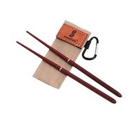 1 paire de baguettes pliantes portables pour l'école, le bureau, les voyages, kaki, 205 mm