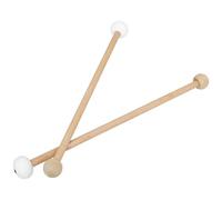 1. Paire de baguettes professionnelles double face en bois et feutre pour performance sur scène, maillets longue durée (1 paire)
