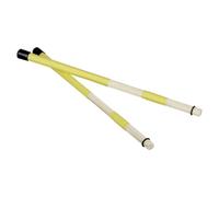 1 paire de balais batterie en érable 40 cm, baguettes jazz, tiges, accessoires for instruments percussion, rouge/vert/jaune/noir Pour Les Batteurs(Yellow)