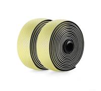 1 paire de bandes de guidon en silicone TPE antidérapant absorbant les chocs léger pour vélo de route, prise en main confortable, design anti-fatigue pour cyclistes et cyclistes en plein air (jaune)
